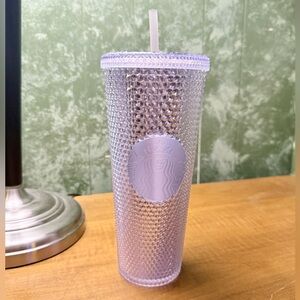 Starbucks Silver Studded 2019 Holiday Iridescent Platinum Venti Tumbler 9"